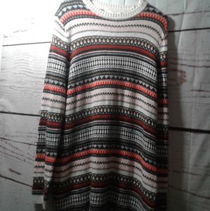 Women's sz L long sleeve knit sweater dress